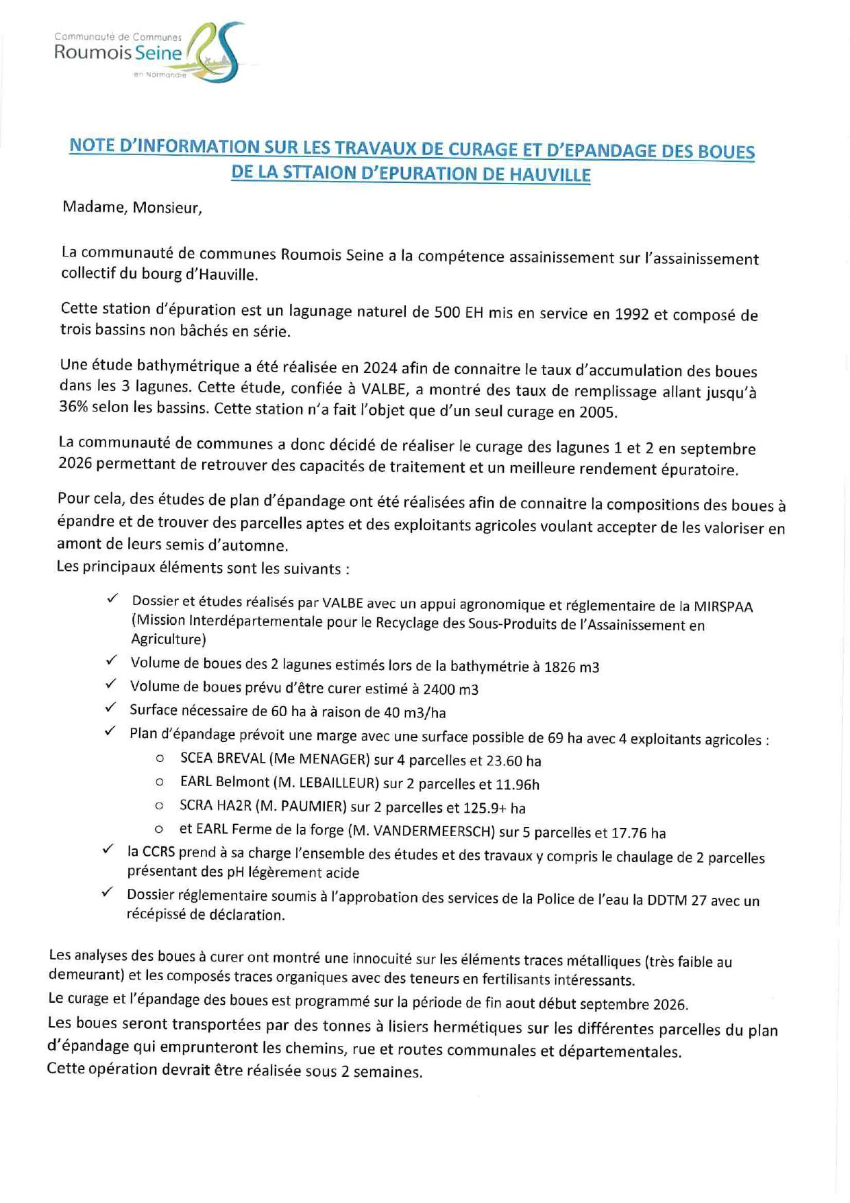 Note curage de la station d epuration page 0001